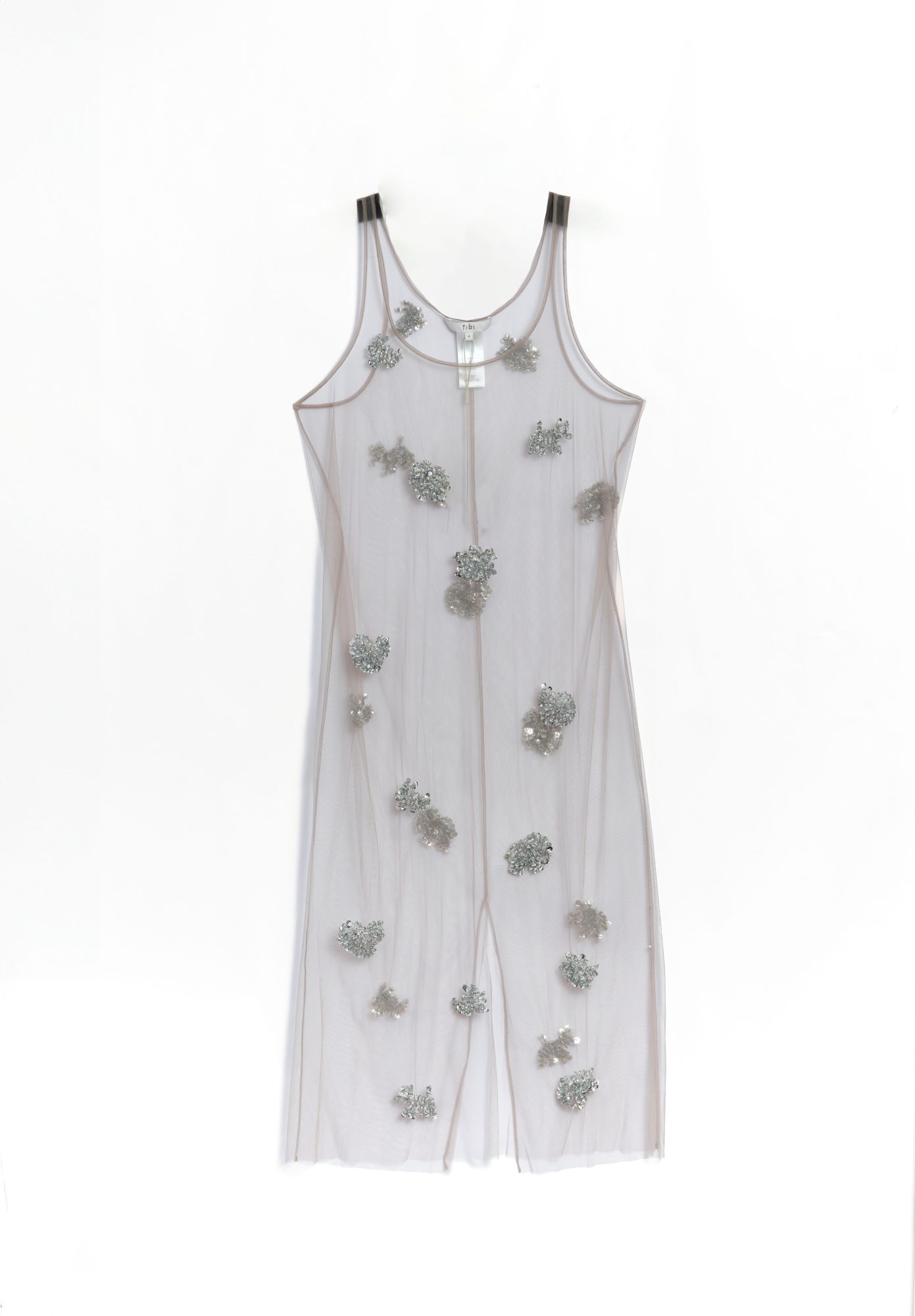 beaded tank dress Tibi Artemis Beading Hand wash cold filter_type_dress Buy Coral Pink Mini Length:Extra Tall