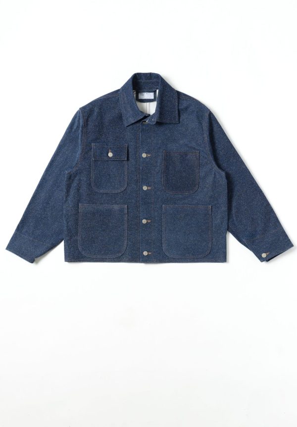 4S Designs Leather Denim Utility Jacket
