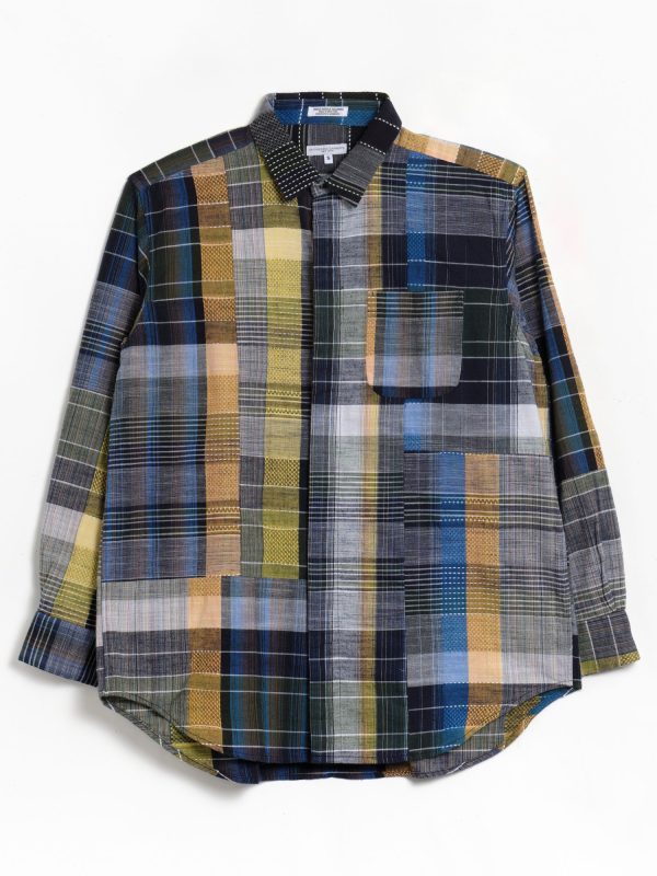 Engineered Garments Combo Short Collar Shirt - Jacquard