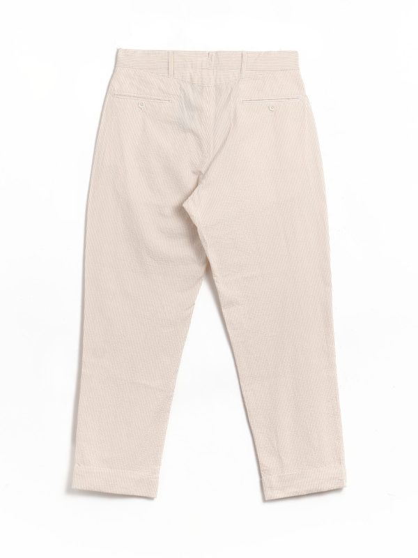Engineered Garments Andover Pant - Beige Seersucker