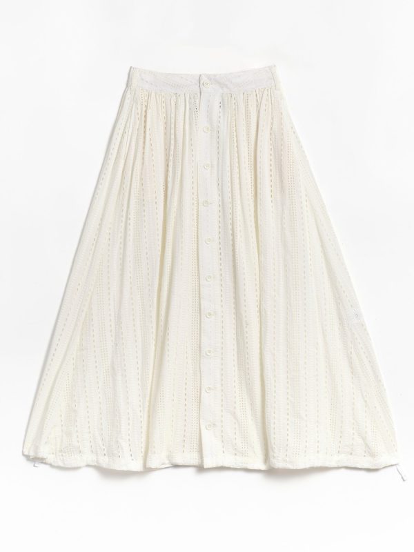 EG_10422_032.jpg Engineered Garments Gather Skirt - White Rayon Embroidery Eyelet