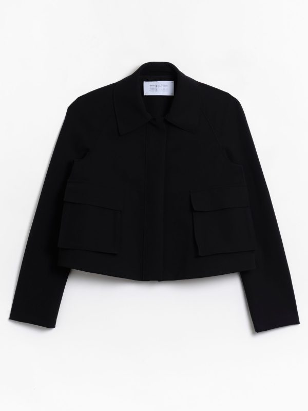 Harris Wharf London Cropped Raglan Jacket