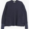 Nicholas-Daley_10475_144.jpg Nicholas Daley Waffle Crewneck - Navy