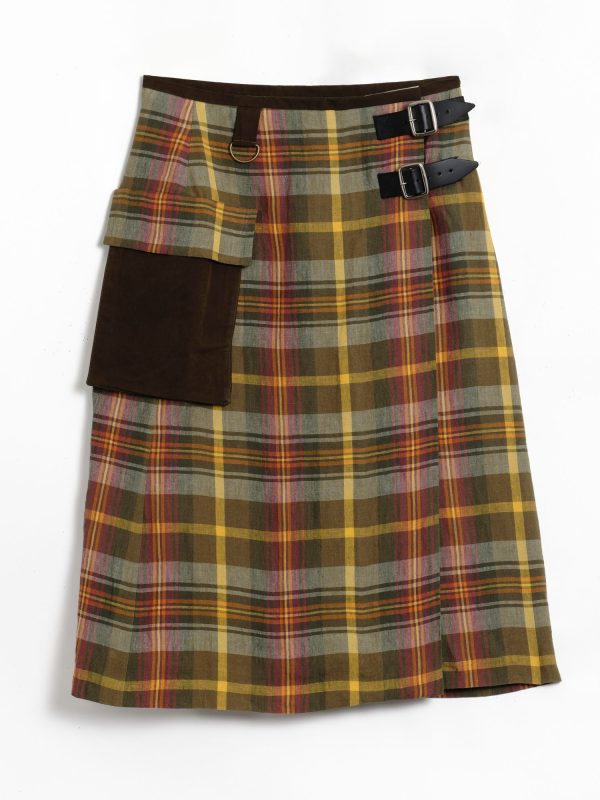 Nicholas Daley Wrap Kilt - Green