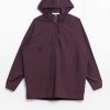Tibi Shirred Nylon Hoodie with Cocoon Back