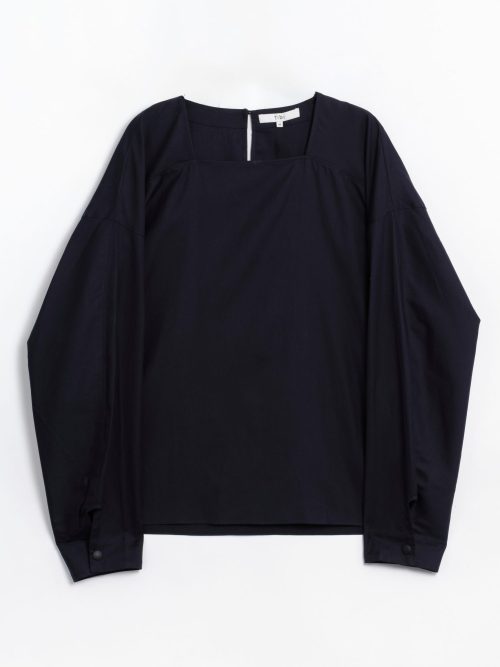 Tibi Lyocell Drape Squareneck Top
