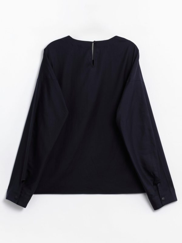 Tibi Lyocell Drape Squareneck Top