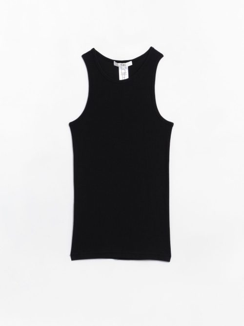Tibi Circular Fine Rib T Tank