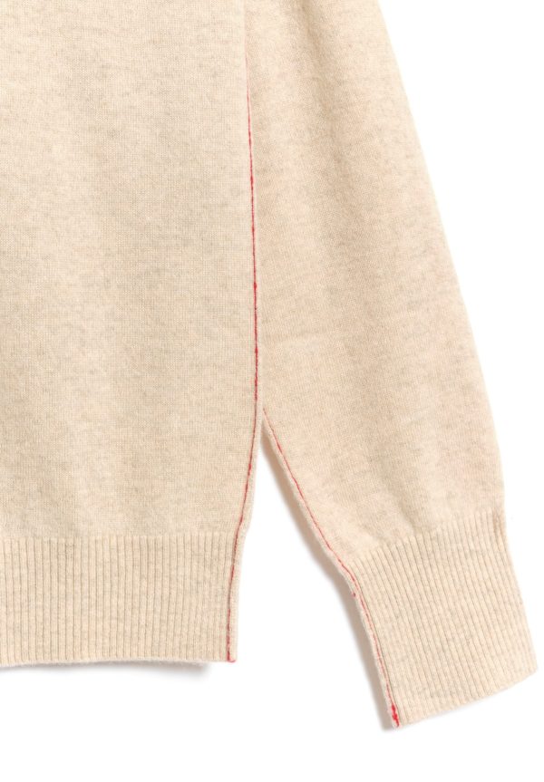 Paychi Guh Baby Cashmere Crew - Heather Oat, view 2