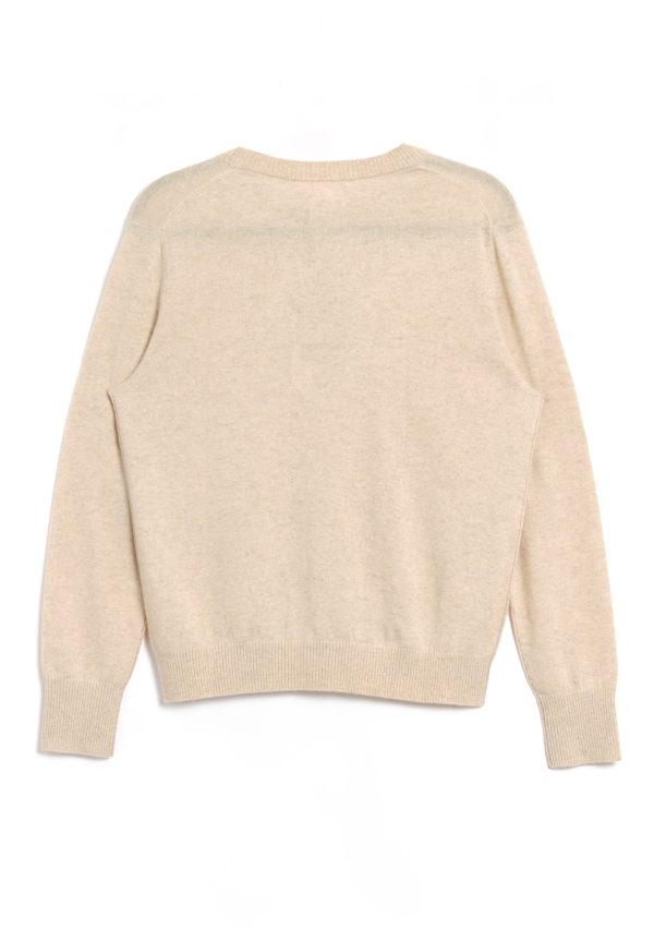 Paychi Guh Baby Cashmere Crew - Heather Oat, view 3