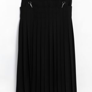 Tibi Grain De Poudre Convertable Pleated Skirt