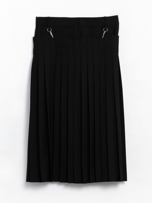 Tibi Grain De Poudre Convertable Pleated Skirt