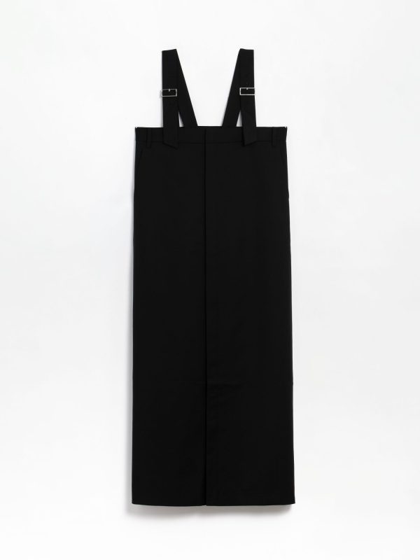 Tibi Tropical Wool Convertible Overall Skirt