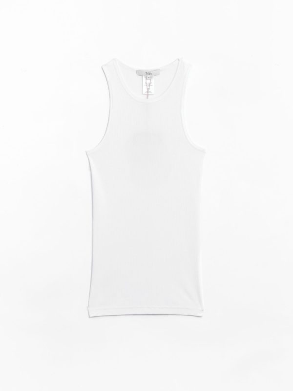 Tibi Circular Fine Rib T Tank