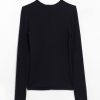 Tibi Ribbed Crewneck Pullover T, view 4