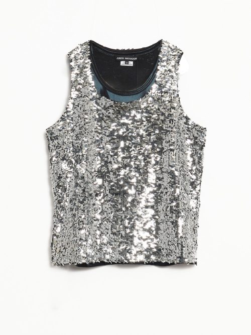 Junya Watanabe Silver Sequin Top