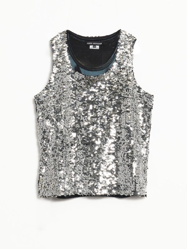 Junya Watanabe Silver Sequin Top
