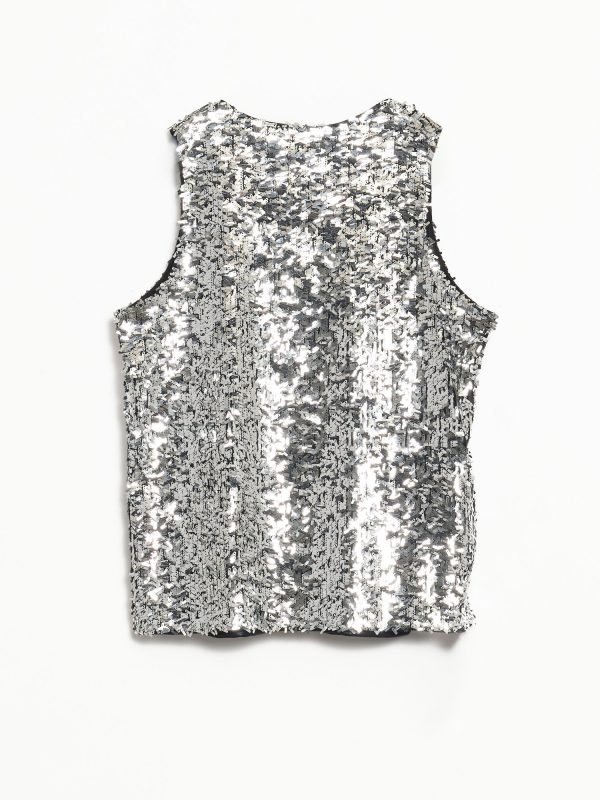 Junya Watanabe Silver Sequin Top, view 2