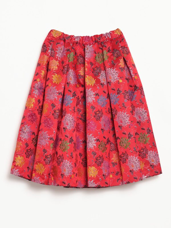Comme des Garçons Floral-Jacquard A-Line Midi Skirt