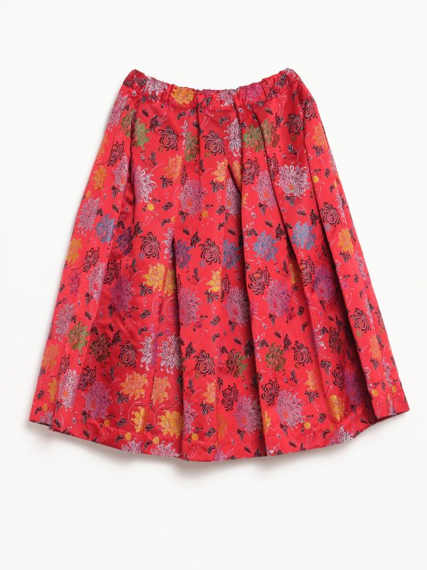 Comme des Garçons Floral-Jacquard A-Line Midi Skirt, view 2
