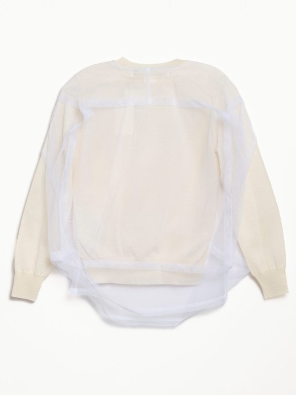 Comme des Garçons Sweater with Tulle Overlay, view 4