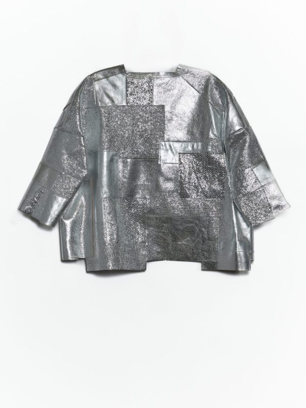 Comme des Garçons Junya Watanabe Leather Patchwork Jacket, view 4