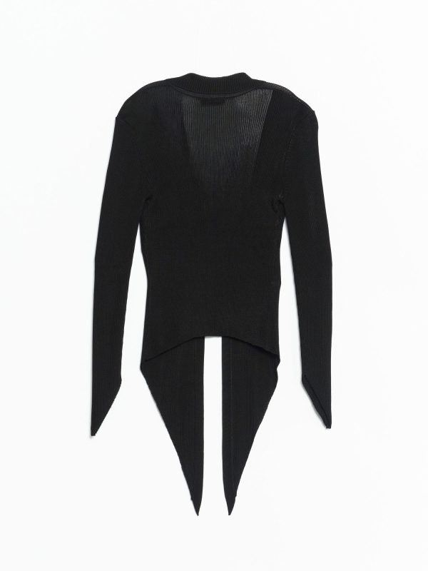 Grace Ling Angular Ribbed Knit Cardigan, view 2