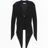 Grace Ling Angular Ribbed Knit Cardigan