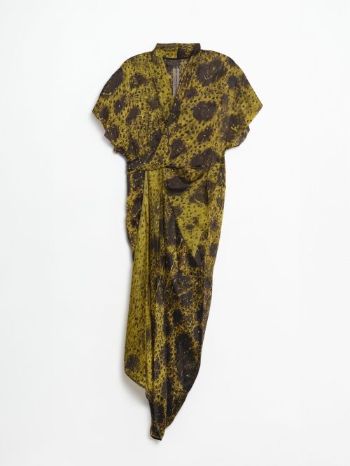 Rick Owens Wrap Dress - Acid/Black
