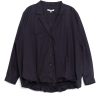 Tibi Eco Poplin Bubble Hem Shirt Jacket