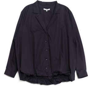 Tibi Eco Poplin Bubble Hem Shirt Jacket