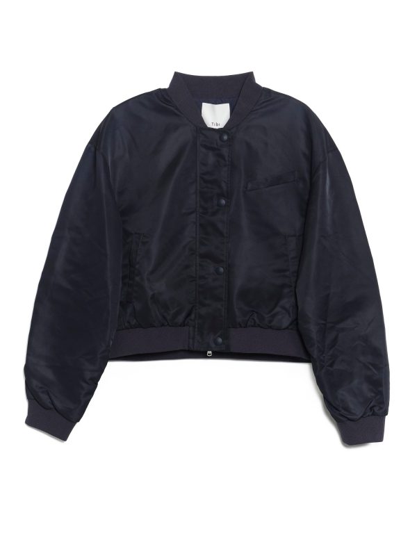 Tibi Eco Nylon Cropped Bomber