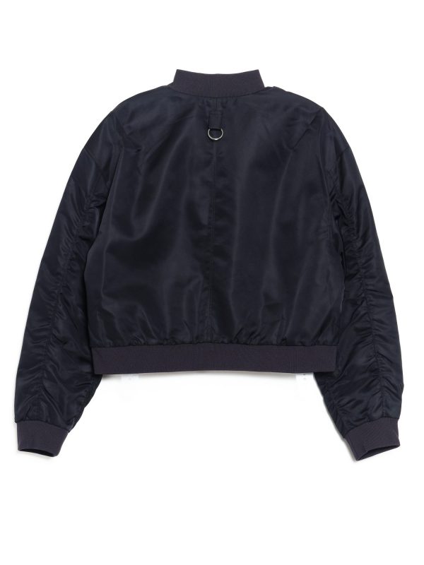 Tibi Eco Nylon Cropped Bomber, view 2