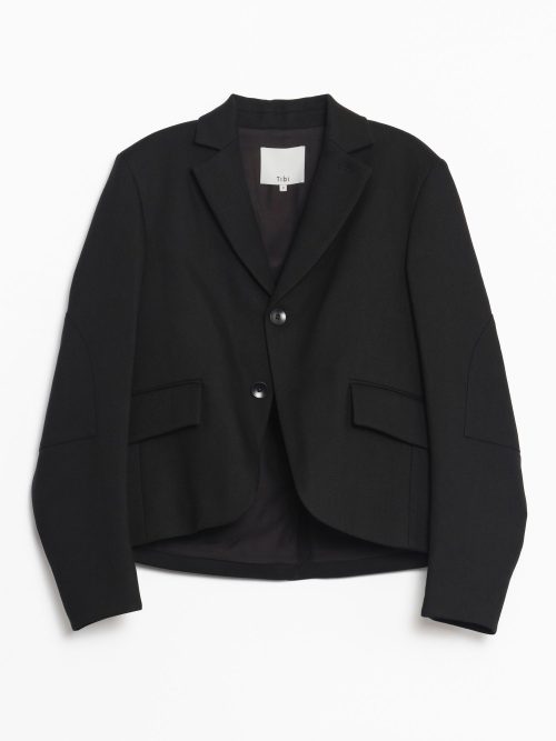 Tibi Cavalier Twill Shrunken Blazer