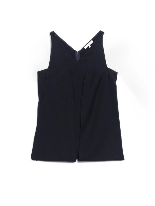 Tibi Tropical Wool Sleeveless Paneled Tunic
