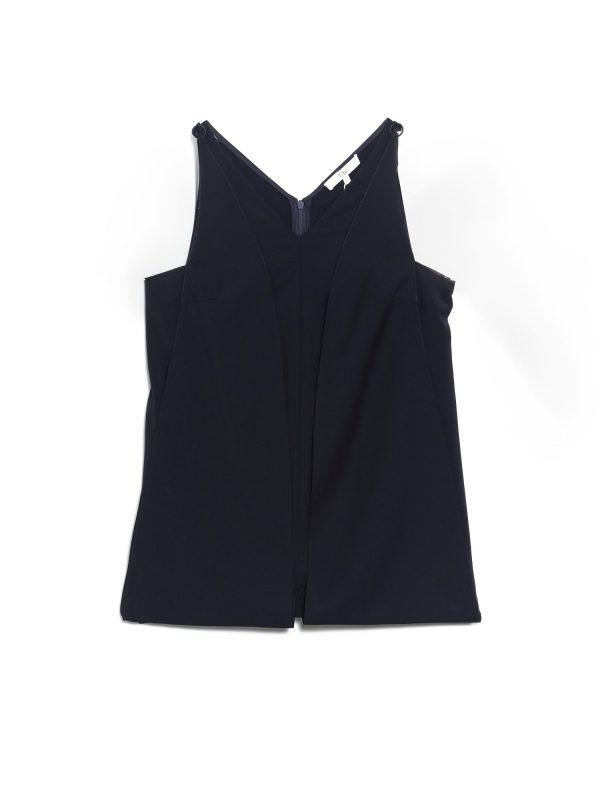 Tibi Tropical Wool Sleeveless Paneled Tunic