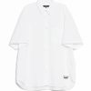 Comme des Garçon Homme Short-Sleeve Embroidered LogoButton Down