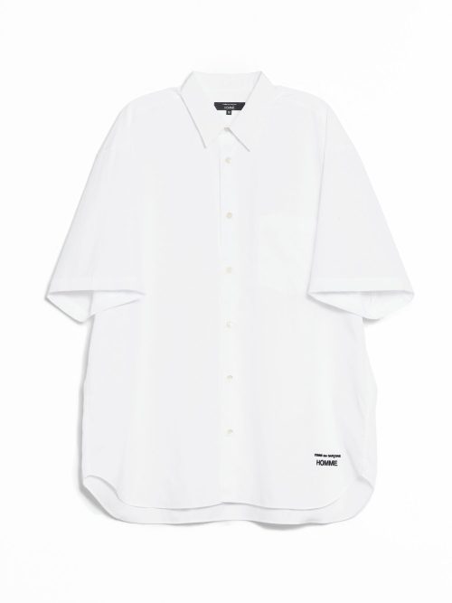 Comme des Garçon Homme Short-Sleeve Embroidered LogoButton Down