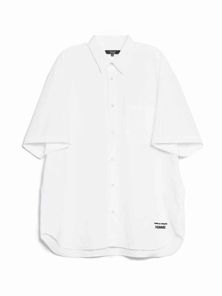 Comme des Garçon Homme Short-Sleeve Embroidered LogoButton Down