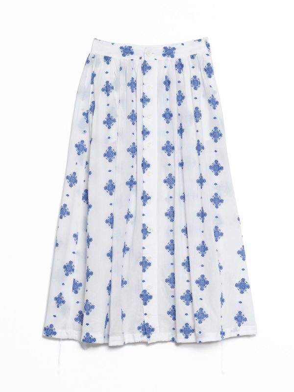 Engineered Garments Gather Skirt - Embroidery