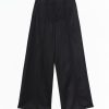 Grace Ling Tailored Wide Leg Logo Tag Trousers