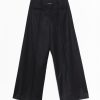 Grace Ling Tailored Wide Leg Logo Tag Trousers, view 2