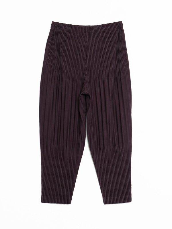 Issey_Miyake_4550292789498_021.jpg Issey Miyake Homme Plissé Trousers - Plum, view 2
