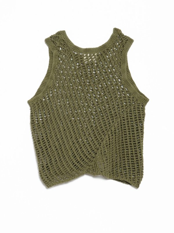 Nicholas Daley Knitted Vest- Green, view 2