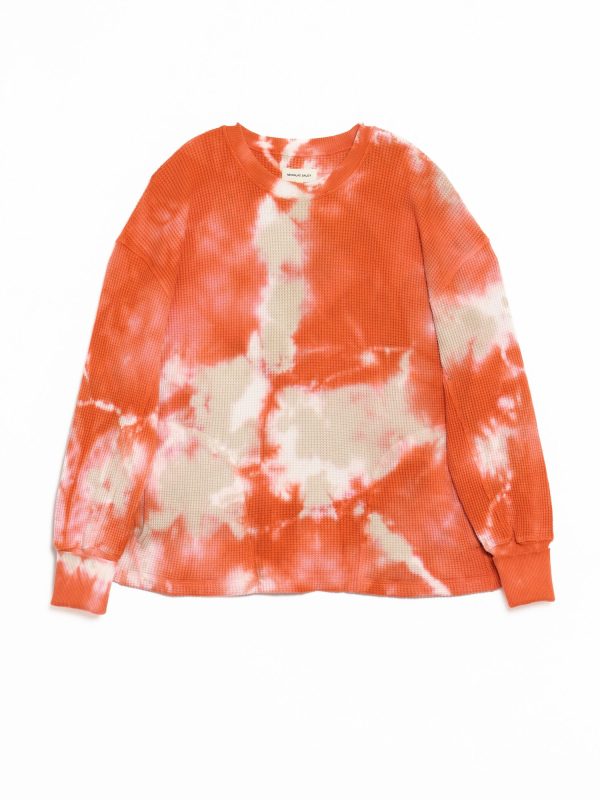 Nicholas Daley Waffle Crew Neck- tie dye