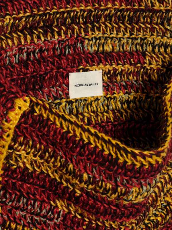 Nicholas Daley Messenger Bag- Red/Black/Yellow, view 3