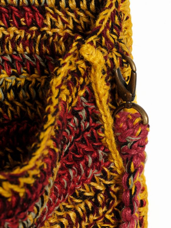 Nicholas Daley Messenger Bag- Red/Black/Yellow, view 4