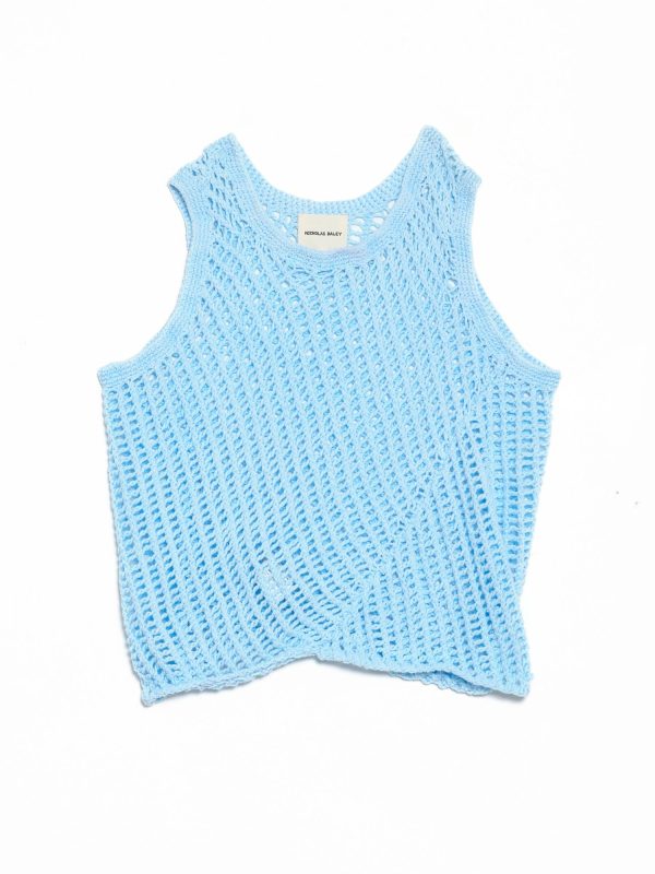 Nicholas Daley Knitted Vest- Blue