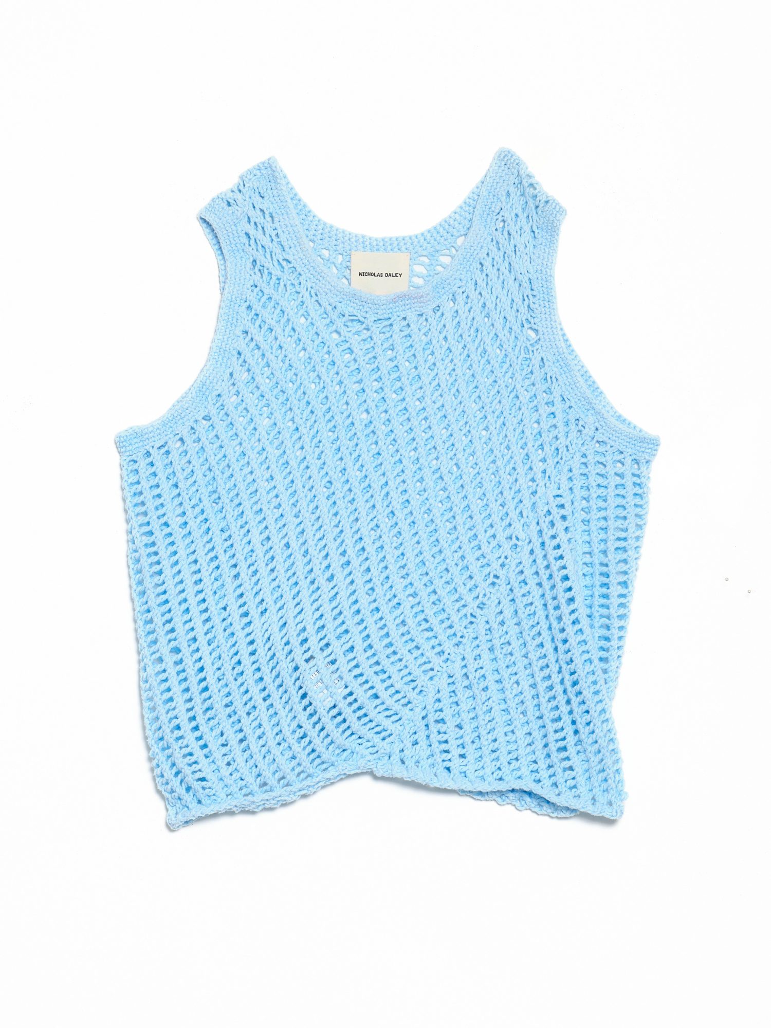 Nicholas Daley Knitted Vest- Blue | W Department — Santa Fe, NM