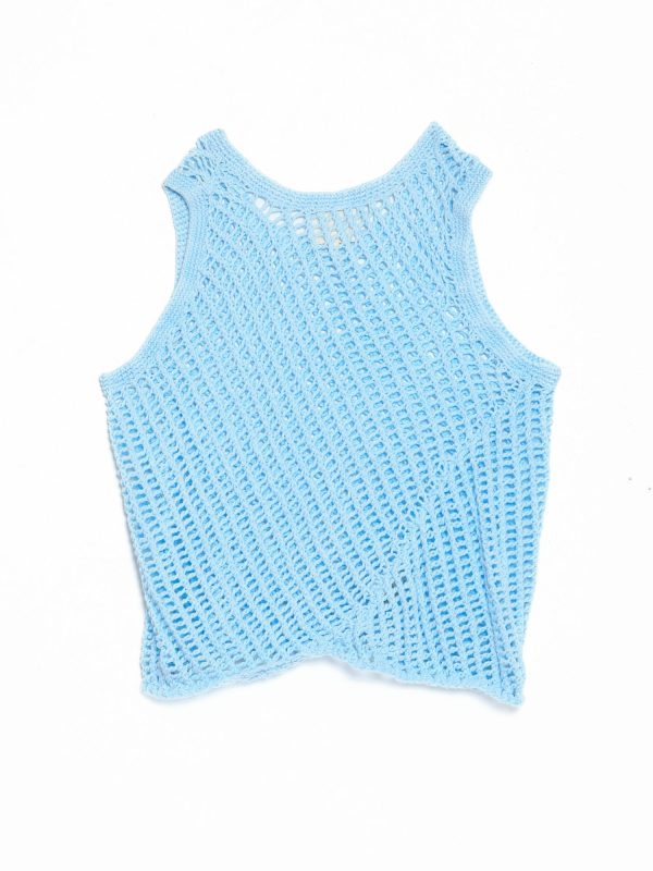Nicholas Daley Knitted Vest- Blue, view 2